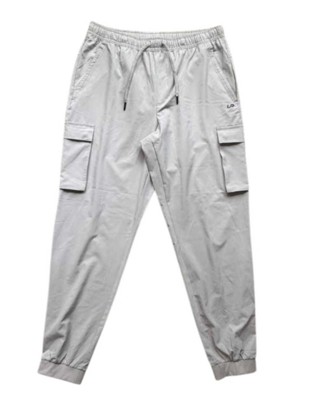 UNPRO Men's M Gray Cargo Jogger Pants Stretch Drawstring NWOT.